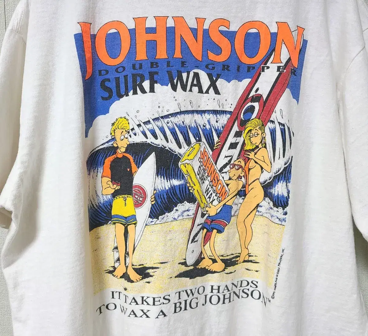 1991 Johnson surf wax 빈티지티셔츠 vtgshirts